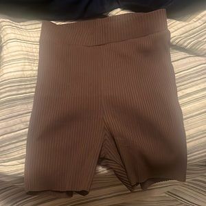 White fox boutique brown shorts